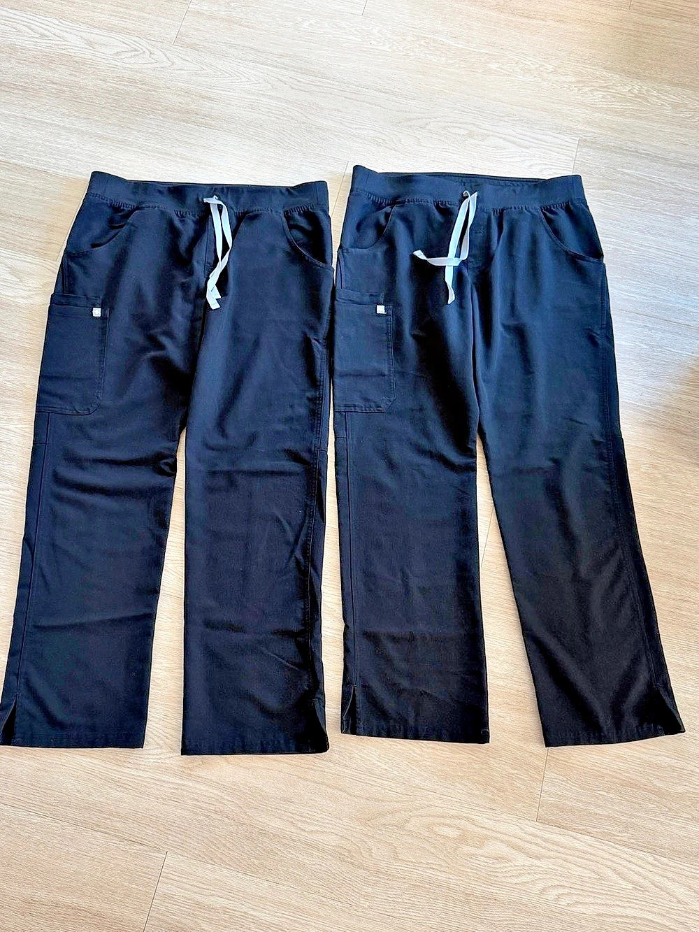 Lot of 2 FIGS Kade Scrub Pants Black Womens Large 30.5 Inseam EUC